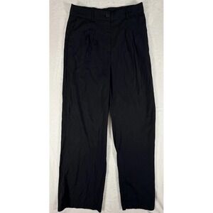 Princes Polly Pants Women's Sz 12 Black Slash Pocket High Waist Kacey